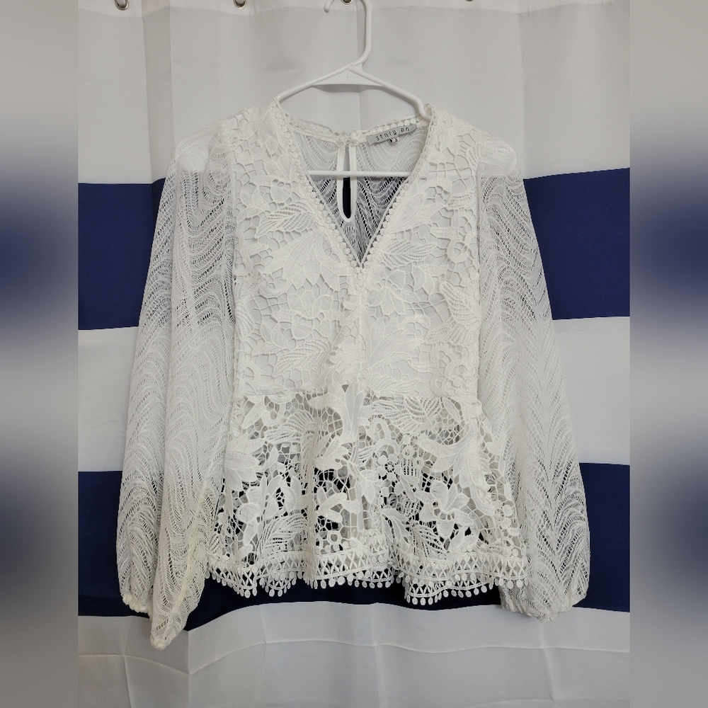 Lace sheer top